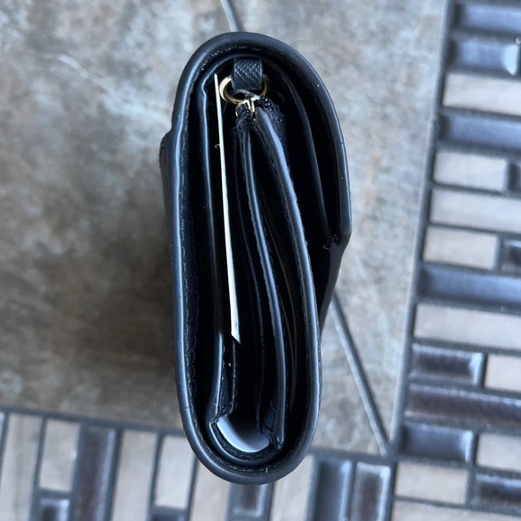 MICHAEL KORS JET SET TRAVEL MEDIUM FLAP BIFOLD WALLET BLACK - Picture 4 of 16